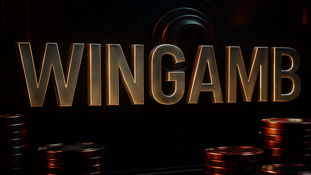Wingamb çekim sorunu için lüks bir casino ortamında merkezde WINGAMB yazısı ve zarif ödeme detayları