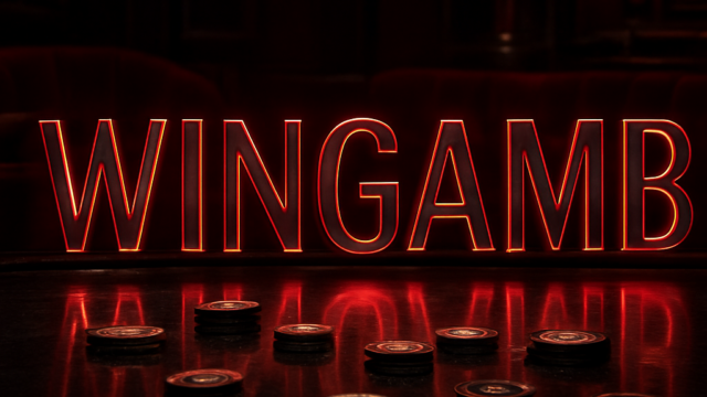 Wingamb sadakat puanları avantajlarını yansıtan lüks bir casino ortamında merkezi WINGAMB yazısı