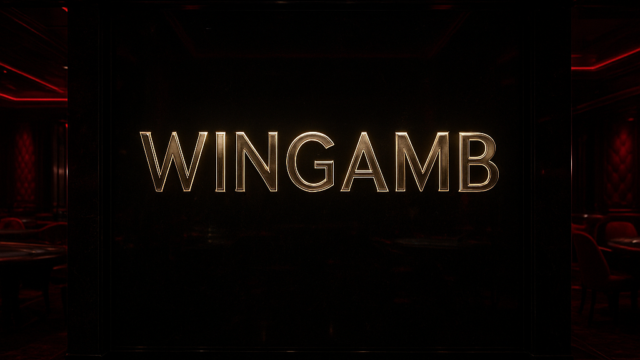Wingamb şikayetleri için lüks bir casino ortamında kırmızı ve siyah tonlarda WINGAMB yazısı
