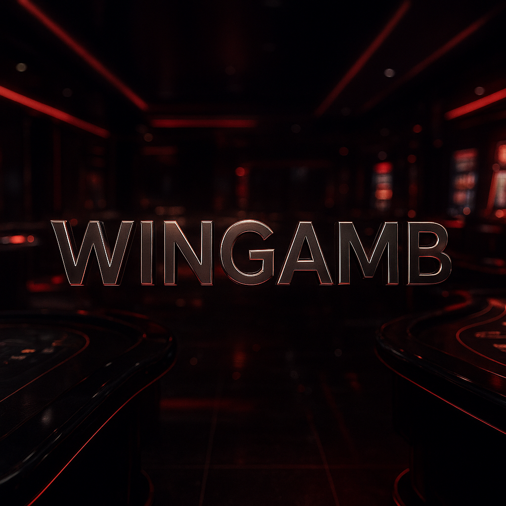 Wingamb Amusnet için lüks çevrimiçi casino atmosferinde kırmızı ve siyah ağırlıklı premium bir masa üstü sahnesi - hero